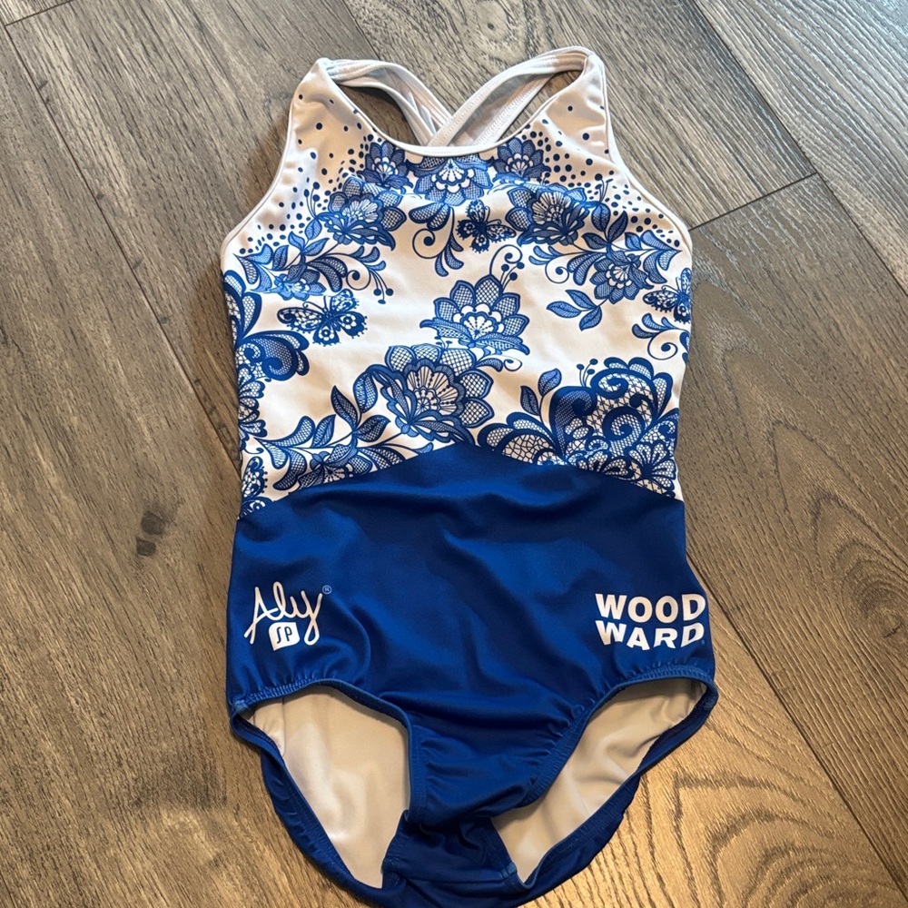 Exclusive Sylvia P x Aly Reisman girls gymnastics leotard